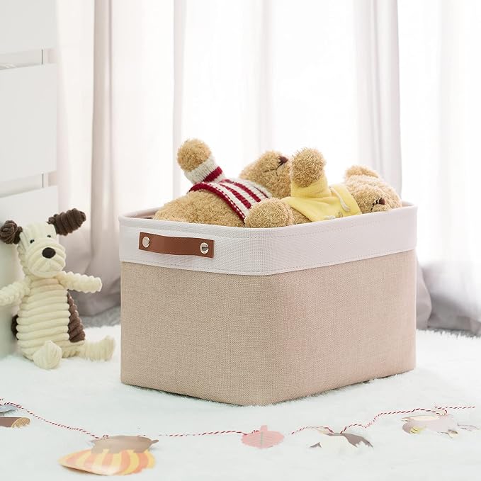 HNZIGE Fabric Storage Baskets for Shelves, Large Collapsible Storage Baskets - Image 7