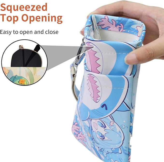 Double Eyeglass Case Soft Dual Glasses Case - Image 4
