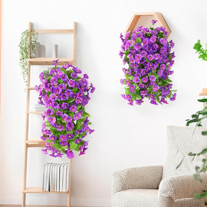 INQCMY Artificial Flowers for Outdoor Spring Summer Decoration Faux Silk - Image 3