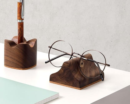 Handmade Wood Carving Eyeglasses Stand Wood Glasses Holder Sunglasses Display - Image 5