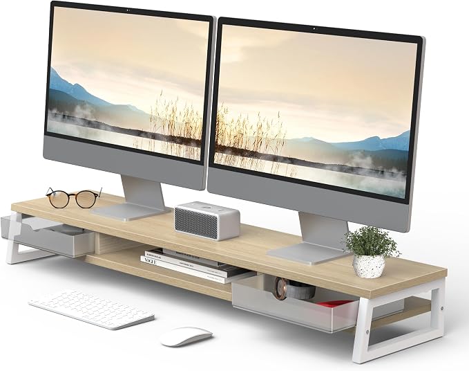 Fenge Dual Monitor Stand, Monitor Riser by Fenge