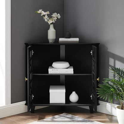 Walker Edison Fretwork Corner Accent Cabinet - Image 7
