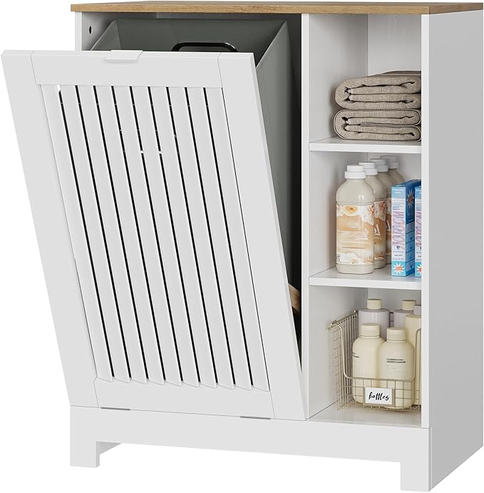Tilt Out Laundry Hamper Cabinet by SmartFENDEE