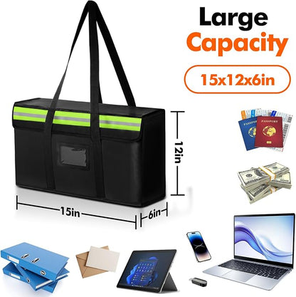 Large Fireproof Document Bag for Home Safe Storage, 4-layer fiberglass - Image 2