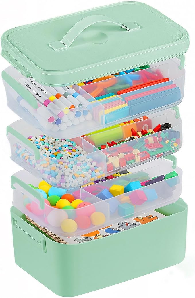Gifhomfix 4-Layer Plastic Craft Organizers and Storage Box by Gifhomfix