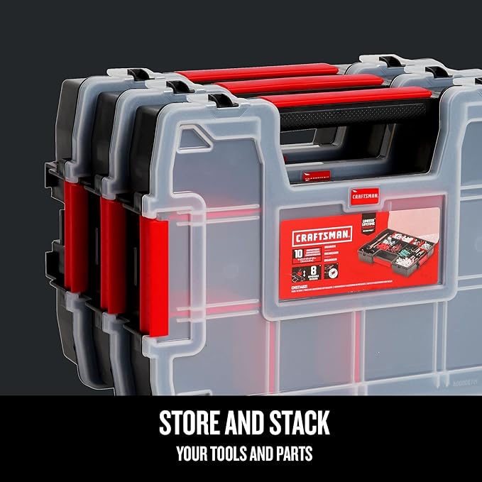 CRAFTSMAN Storage Organizer, Small Parts Organizer, Lid Includes Secure Latch - Image 4