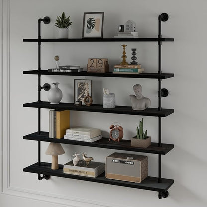 HDDFER Floating Shelves for Wall Bookshelf Industrial Pipe Shelving Shelves 48 - Image 6