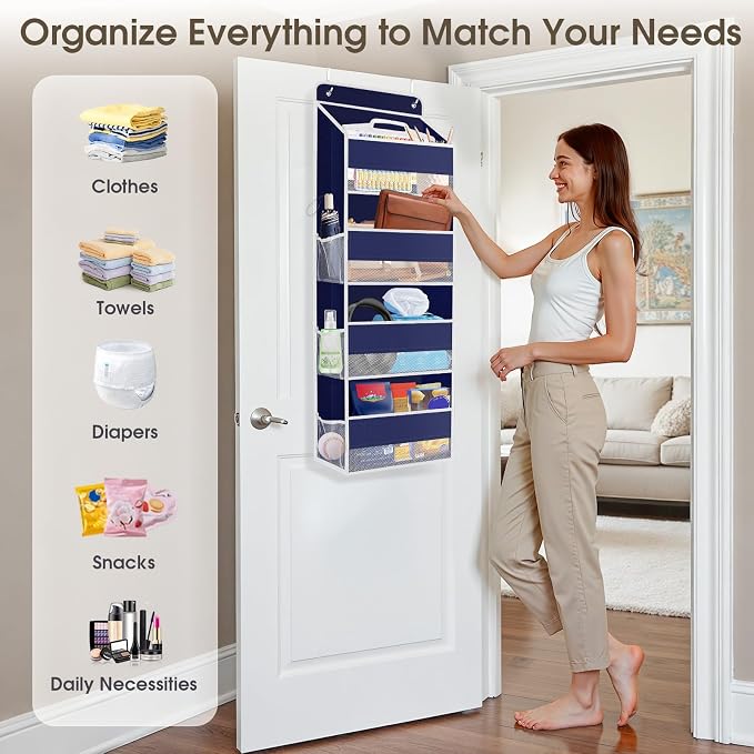1 Pack Over The Door Organizer, Hanging Storage Organizer - Image 6