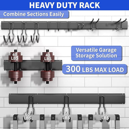 Shed Tool Organizer Wall Mount, 64inch Heavy Duty Garden Tool organizer Storage - Image 3