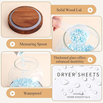 Zhehao 2 Pack Glass Laundry Pods Container - Image 4