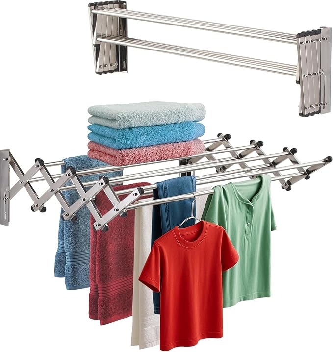 Smartsome Wall Mounted Clothes Drying Rack | Adjustable to Fit Your Space | 20 by Smartsome