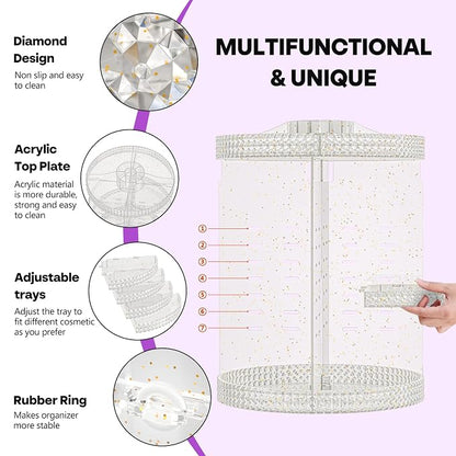 360 Degree Rotating Makeup Organizer, Extra Large Capacity Organizador De - Image 5