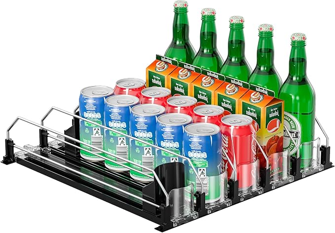 Drink Organizer for Fridge, Upgrade Soda Can Dispenser for Refrigerator by KuukikvDirect