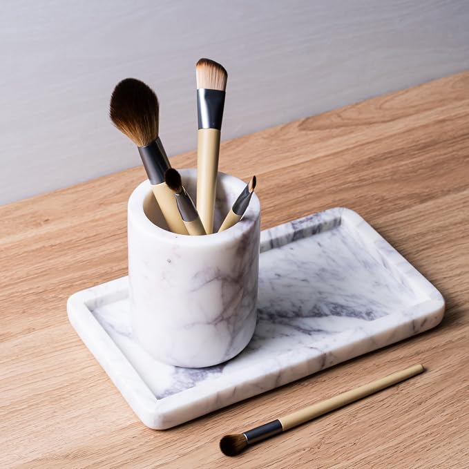 Cork & Mill Marble Toothbrush Holder Cup - Image 6