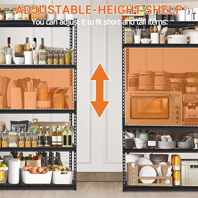 Garage Storage Shelves 5 Tiers, Heavy Duty Storage Shelving Racks - Image 6