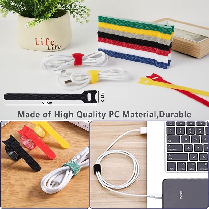ELII 302PCS Cable Management Kit 4 Cable Sleeve, 45Cable Clips, 11Cable Holders - Image 9