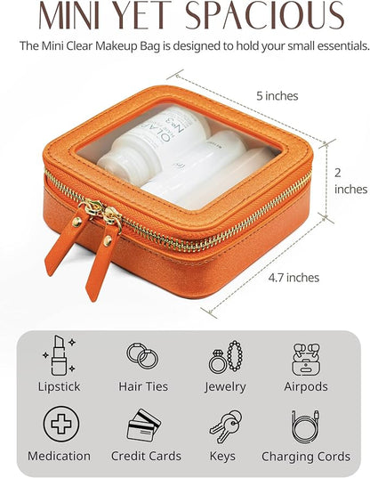Popvibe Clear Makeup Bag Travel Cosmetic Case Transparent Toiletry Bag - Image 6