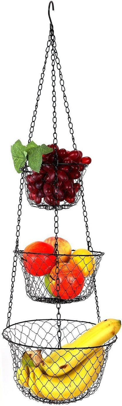 3-Tier Hanging Basket, Storage Organizer - Image 4