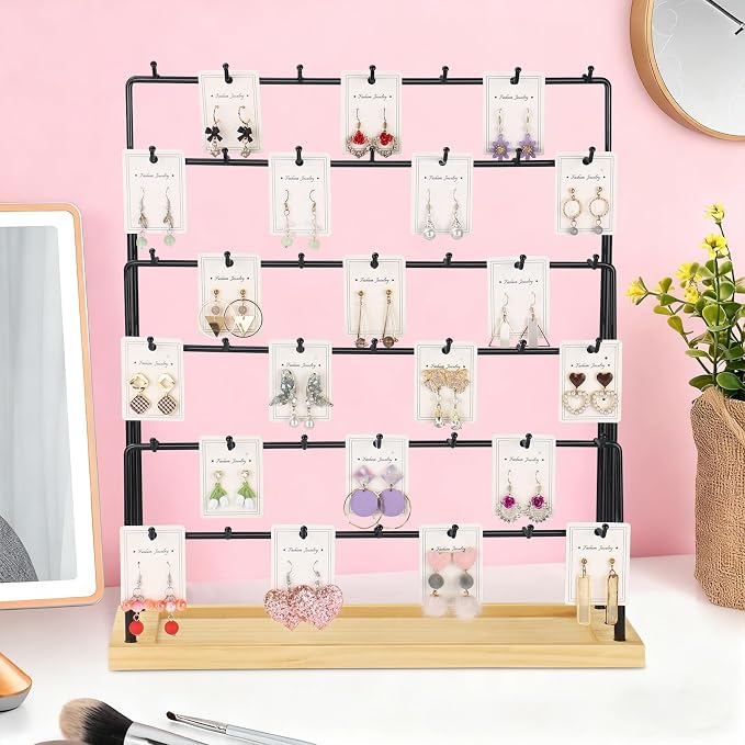 Earring Display for Vendors, 6 Tiers Earring Rack Display Holder Stand - Image 5