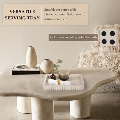 Concrete Decorative Tray for Coffee Table Decor, Rectangular Modern Decorative - Image 6
