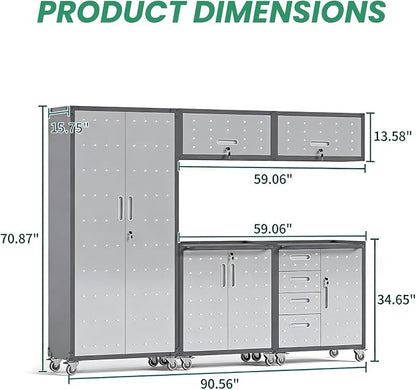 Garage Cabinet System | Heavy Duty Steel All-in-One Modular Garage Cabinet Set - Image 2
