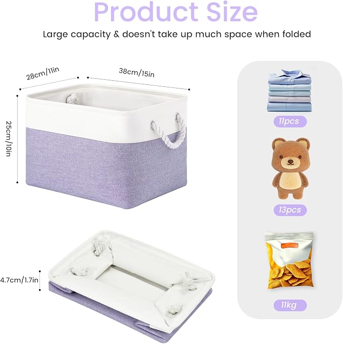 15x11x10 In Foldable Fabric Large Storage Bins - Image 5
