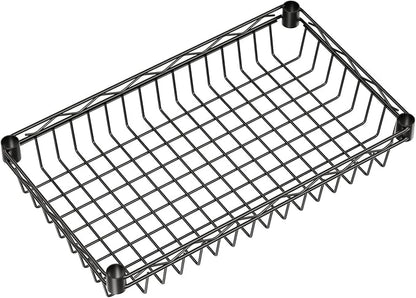 4 Tier Shelf Wire Shelving Unit Adjustable Storage Shelves Big Basket Rack - Image 6