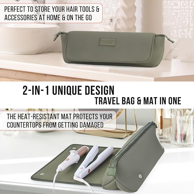 BAREFOOT CARIBOU Hair Tools Travel Bag and Heat Resistant Mat - Image 4
