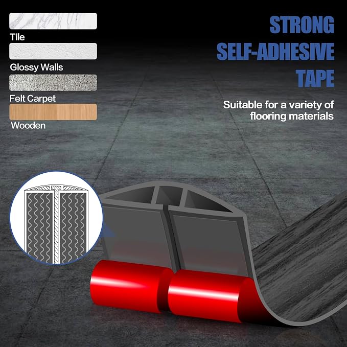 Floor Cord Cover Self Adhesive Cord Hider, 10FT Cable Management, Extension - Image 4