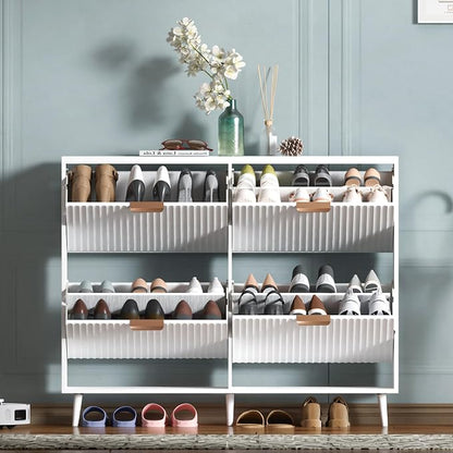 Shoe Cabinet Storage, Modern Freestanding Organizer by QIVOMIX