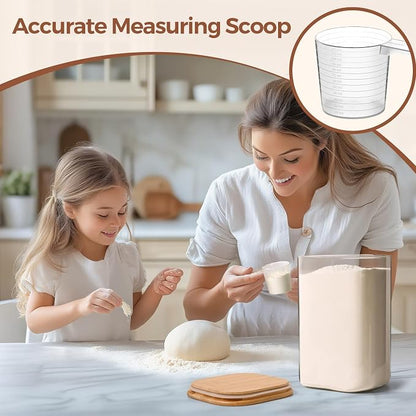 ComSaf 4.6Qt Glass Food Storage Containers, 1.2 Gallon Glass Flour and Sugar - Image 7