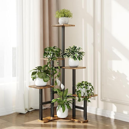Yzosvki Corner Plant Stand Indoor, 6 Tiered Corner Plant Shelf Flower Stand - Image 7