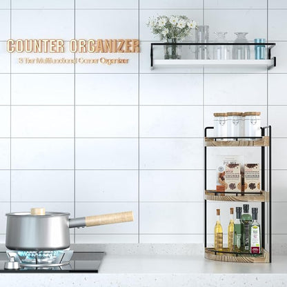 Corner Bathroom Counter Organizer, 3 Tier Bathroom Storage Countertop - Image 5