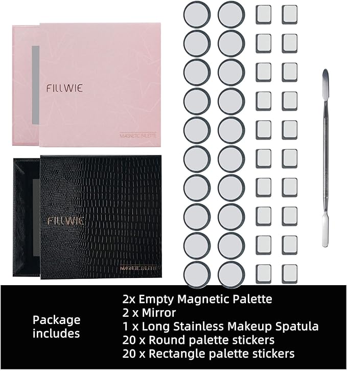 Black & Pink Empty Magnetic Makeup Palette - Image 2
