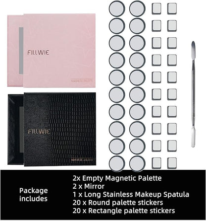 Black & Pink Empty Magnetic Makeup Palette - Image 2