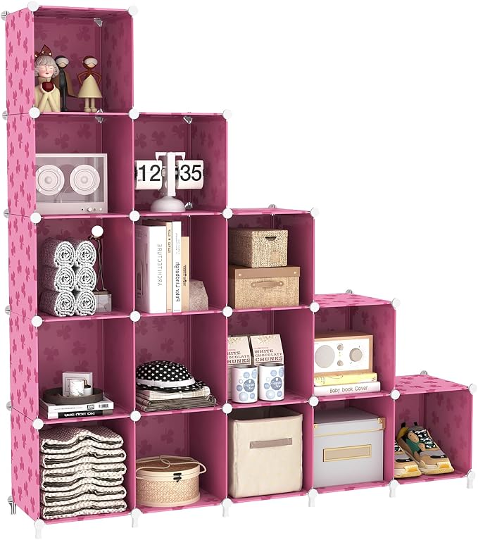 UNKU Cube Storage Organizer, 15 Cube Closet Organizer Storage Shelves, DIY - Image 8