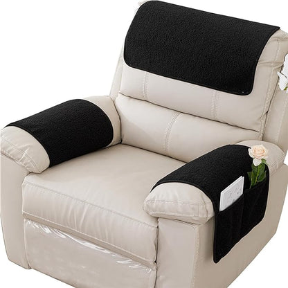 Armrest Cover, Recliner Chair Protector, Furniture Protector Slip, Side Storage by NNSMUN