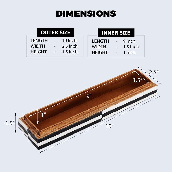 Handicrafts Home Decorative Remote Holder Box 10x2.5 – Slim Organizer Box - Image 2