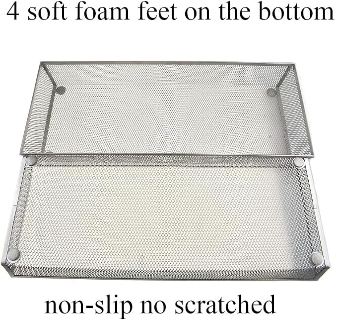 HAHIYO Stackable Mesh Tray Cup 15 x 6 x 2 inches Sturdy Container - Image 2