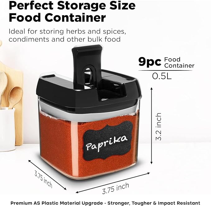 Shazo 9 PC Airtight Food Storage Containers - Image 3