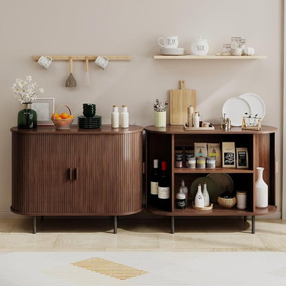 Buffet Sideboard Cabinet with Storage, Modern Accent Coffee Bar Console Table - Image 6