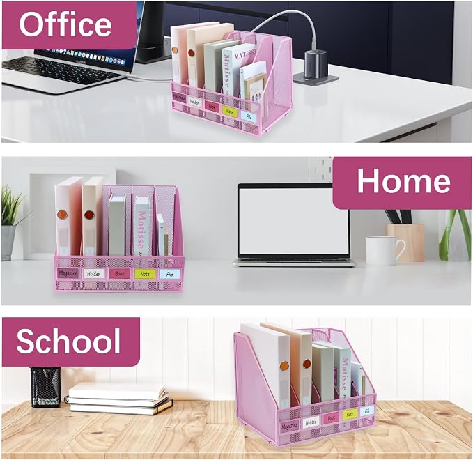 Desk Organizers, Metal Magazine File Holder - Image 7