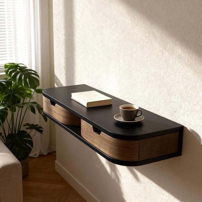 Floating Nightstand, Wall Mounted Bedside Shelf, Handmade Bedroom Furniture - Image 7