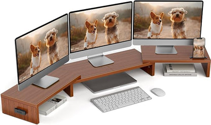 BONTEC Triple Monitor Stand Riser by BONTEC