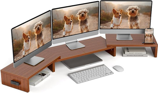 BONTEC Triple Monitor Stand Riser by BONTEC