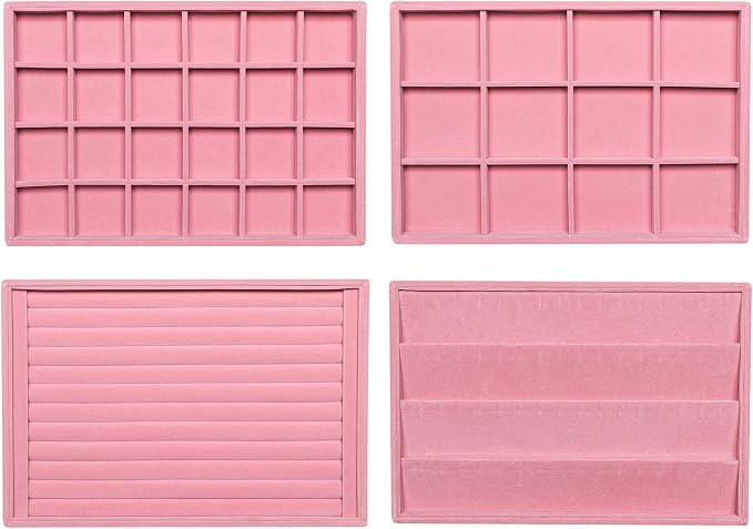 Frebeauty Stackable Velvet Jewelry Organizer Trays by Frebeauty
