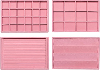 Frebeauty Stackable Velvet Jewelry Organizer Trays by Frebeauty