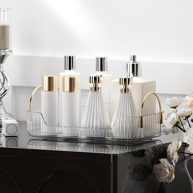 YCIA&DONE Bathroom Organizer Countertop, Makeup Storage, Skincare Cosmetic Tray by YCIADONE