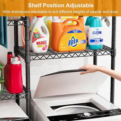 U14 Medium Over the Washer and Dryer Shelves, 4 Tiers Laundry Room Storage and - Image 4