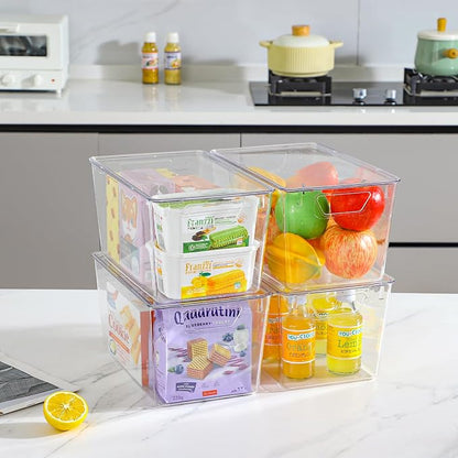 6 Pack Clear Storage Bins with Lids, 7 Quart Stackable Storage Boxes - Image 8